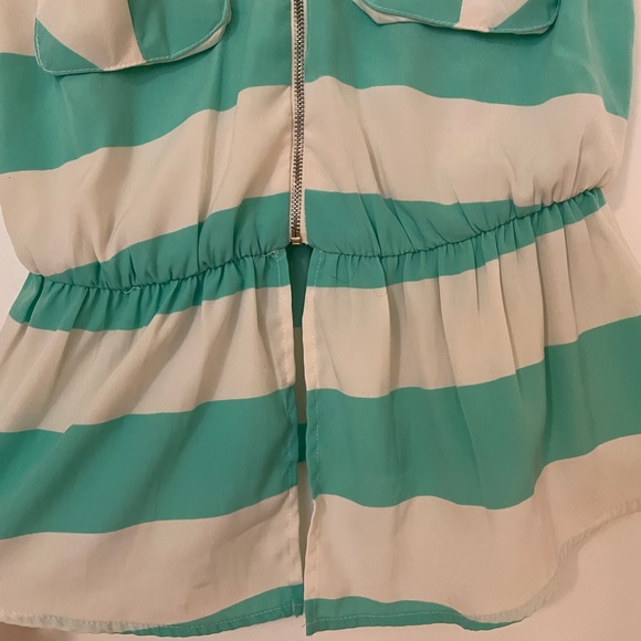Mint and white stripe tank - Picture 4 of 6
